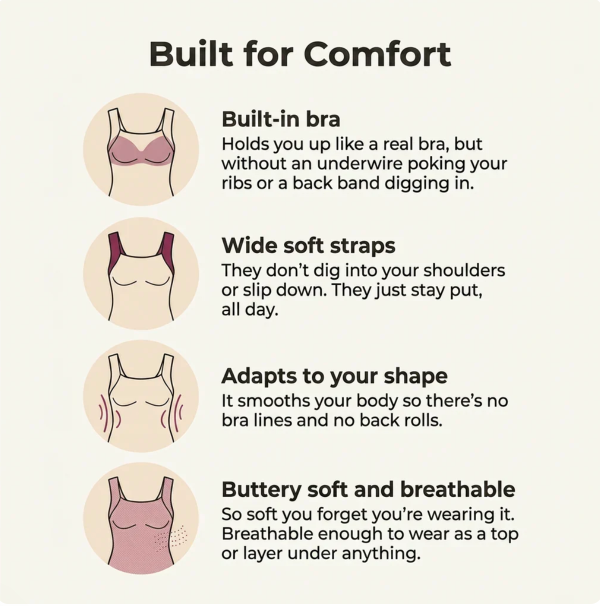 Built-In Bra Comfort Shaper Tank