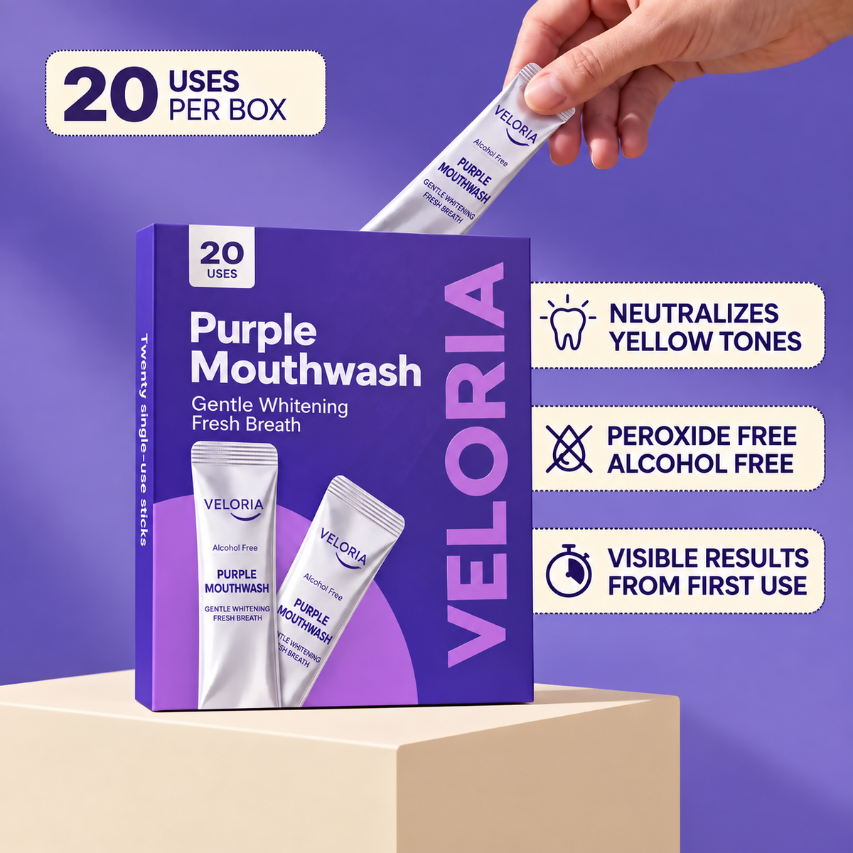 Veloria Purple mouthwash