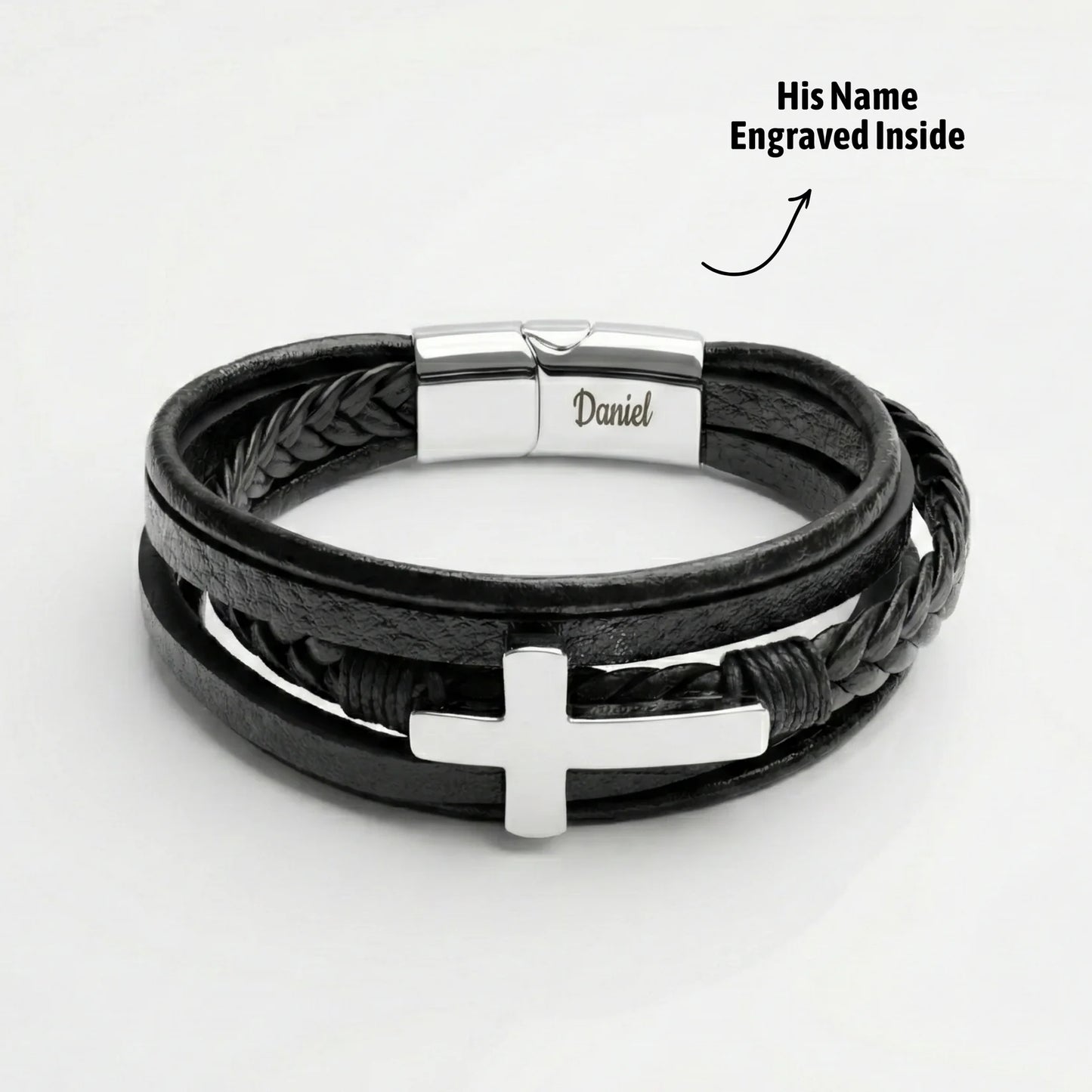 Grandson Guardian Cross Bracelet